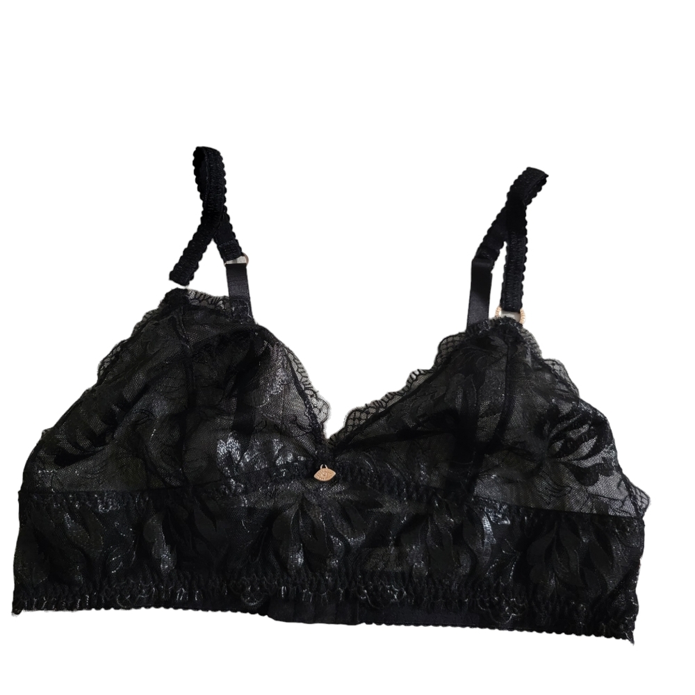 Sofia Vergara Sofia Intimates black embroidered bralette size medium NWT